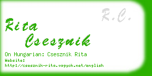 rita csesznik business card